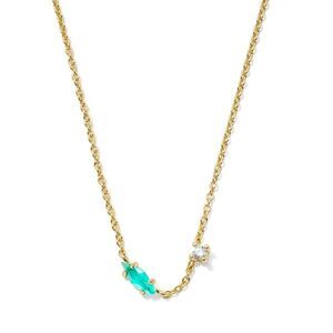 Kendra Scott Meredith Small Pendant Necklace - Pine Green Illusion